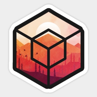 Sunset Mountains Sticker